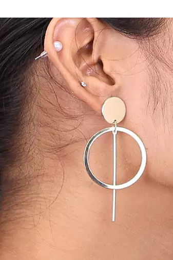 Wo  Set of 6 Gold-Plated Pear-Beaded Fashion Earrings