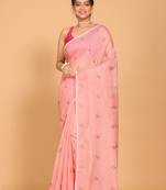 Kota embroidery sarees(Peach)
