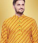 Men's printed cotton kurta set -jypore print