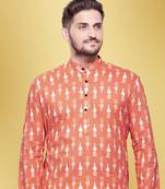 Men's printed cotton kurta set -jypore print