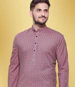 Men's printed cotton kurta set -jypore print