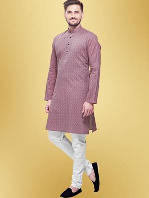 Men's printed cotton kurta set -jypore print 3