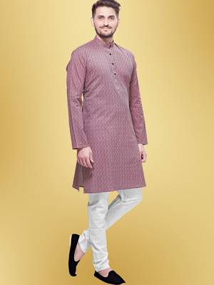 Men's printed cotton kurta set -jypore print 4