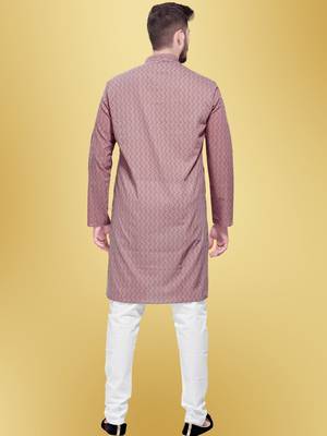 Men's printed cotton kurta set -jypore print 5