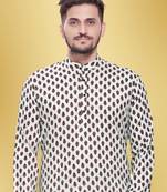 Men's printed cotton kurta set -jypore print