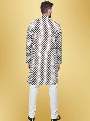 Men's printed cotton kurta set -jypore print 5