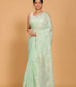 Kota embroidery sarees(Green)