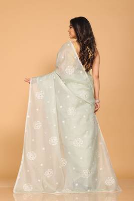 Kota embroidery sarees(Green) 4