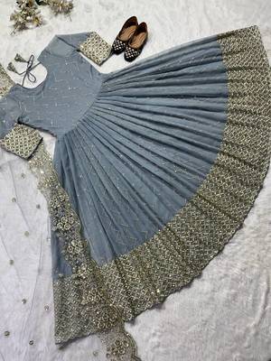 Designer gown with Dupatta sets 4