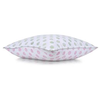 Green Pink Block printed Reversible Cushion Cover (Set of 2pcs) 2