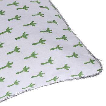 Pink Green Block printed Reversible Cushion Cover (Set of 2pcs) 2