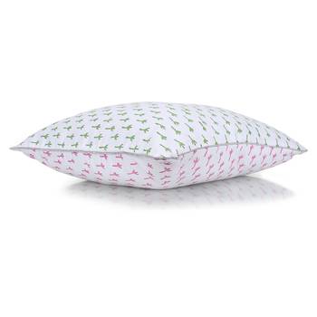 Pink Green Block printed Reversible Cushion Cover (Set of 2pcs) 3