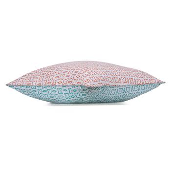 Green orange Block printed Reversible Cushion Cover (Set of 2 pcs) 3