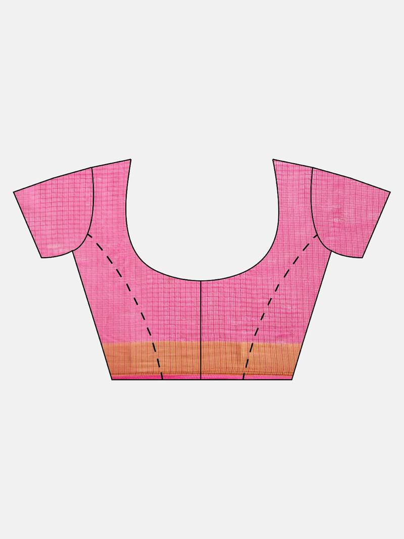 Hand Dyed Pink & Blue Bandhani Kota Silk Sustainable Saree