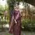 Maroon Satin silk Geomatric design banarasi style zari weaving saree with Blouse