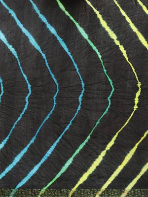 Hand Dyed Black Leheriya Kota Doria Sustainable Saree 3