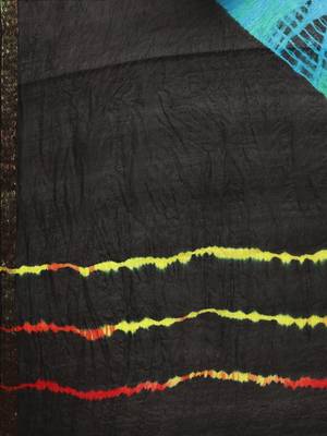Hand Dyed Black Leheriya Kota Doria Sustainable Saree 4