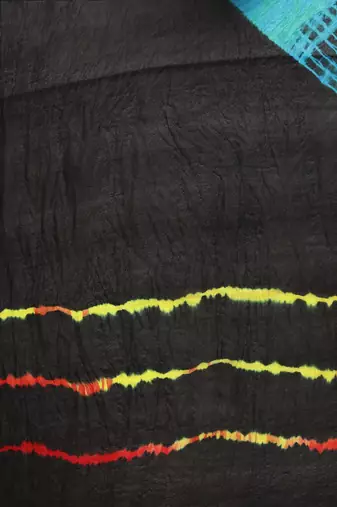 Hand Dyed Black Leheriya Kota Doria Sustainable Saree