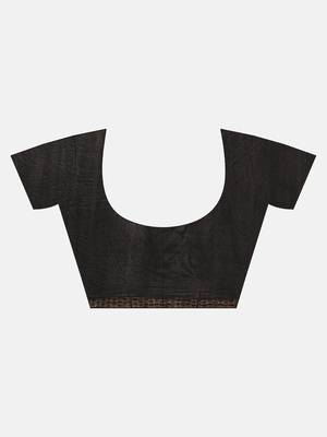 Hand Dyed Black Leheriya Kota Doria Sustainable Saree 5