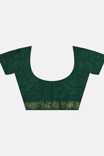 Hand Dyed Green & Red Bandhani Silk Sustainable Saree