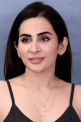   rosegold-plated lock shaped cz studded layered chain necklace