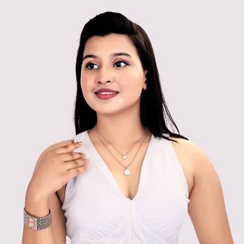   rhodium-plated star shaped cz studded layered chain necklace 3
