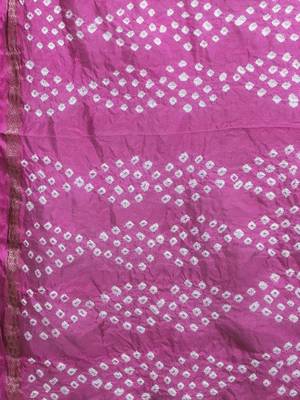 Hand Dyed Purple Bandhani Silk Sustainable Saree 2