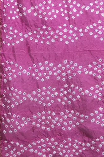 Hand Dyed Purple Bandhani Silk Sustainable Saree