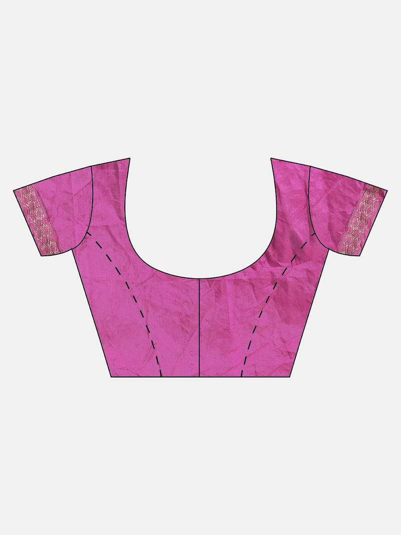 Hand Dyed Purple Bandhani Silk Sustainable Saree