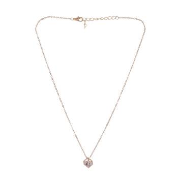   rosegold-plated star shaped cz studded single chain necklace 5