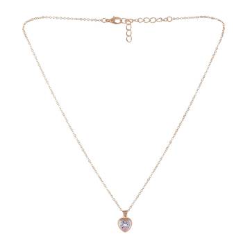   rosegold-plated star shaped cz studded single chain necklace 3