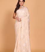 Kota embroidery sarees(Beige)