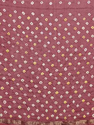 Hand Dyed Maroon Bandhani Silk Sustainable Saree 3