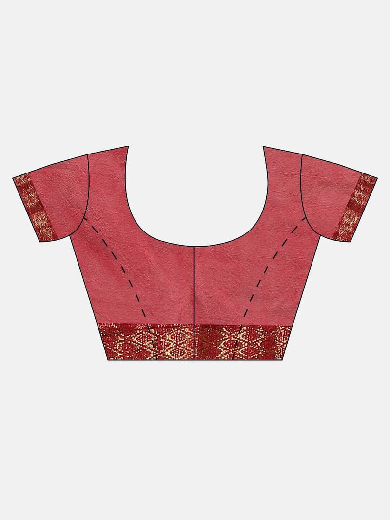 Hand Dyed Maroon Bandhani Silk Sustainable Saree