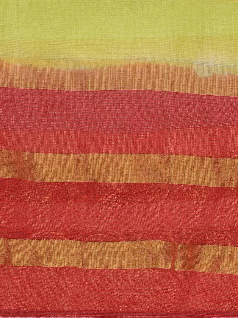 Ethnic Motifs Woven Design Zari Saree