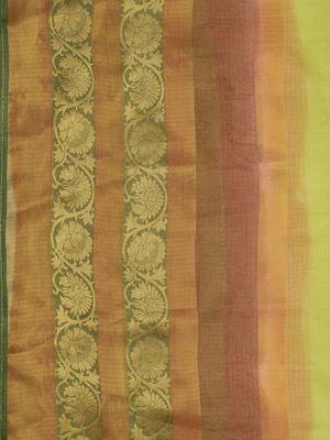 Ethnic Motifs Woven Design Zari Saree 4