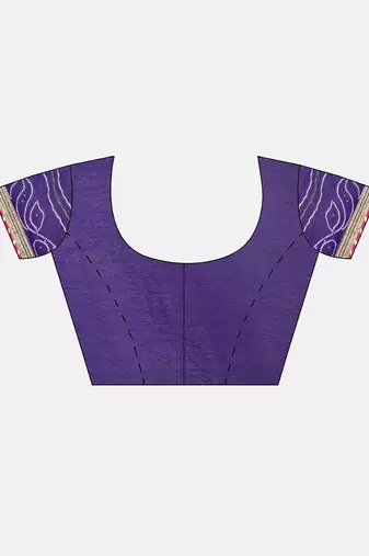 Hand Dyed Purple Bandhani Georgette Saree