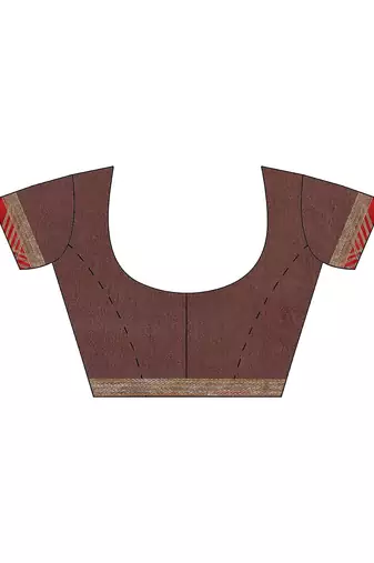 Hand Dyed Brown Bandhani Georgette Sustainable Saree