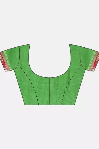 Hand Dyed Green Bandhani Georgette Sustainable Saree