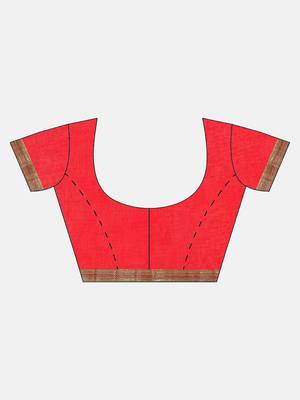 Hand Dyed Red Bandhani Georgette Sustainable Saree 5