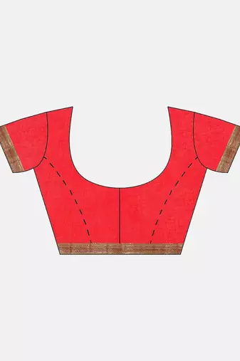 Hand Dyed Red Bandhani Georgette Sustainable Saree