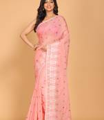 Kota embroidery sarees(Peach)