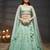 Turquoise blue Net Cutdana, Sequins and Zarkan embroidery Semi-Stitched Lehenga choli & Dupatta