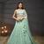 Turquoise blue Net Cutdana, Sequins and Zarkan embroidery Semi-Stitched Lehenga choli & Dupatta