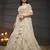 Cream Net Cutdana, Sequins and Zarkan embroidery Semi-Stitched Lehenga choli & Dupatta