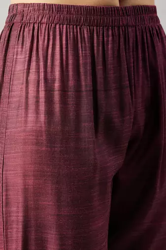 Winered woman pink embroidered kurta, pant & dupatta set