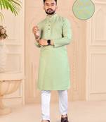 Multicolour printed soft cotton straight kurta