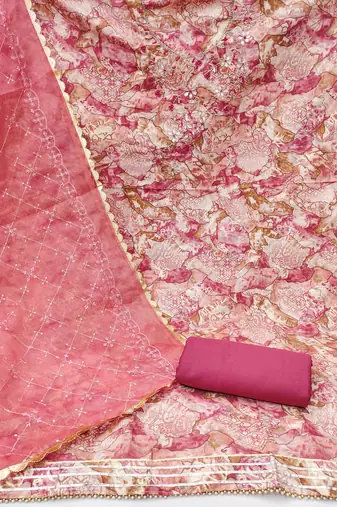 Gajri Cotton Digital Roman Printed Unstitched Dress Material