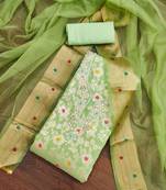 Pista Banarasi Unstitched Dress Material