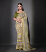 Multi Color Sequins Georgette Saree 